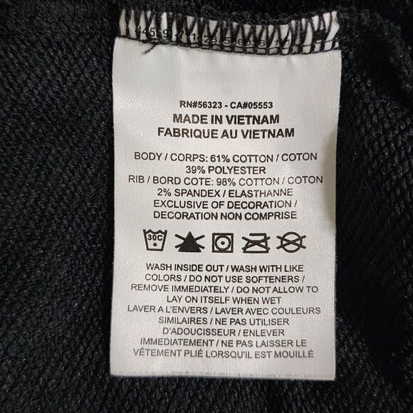 Nike Womens Cropped Oversized Crew-Neck Sweatshirt Black Laced DA0447-010 Size M - Picture 7 of 8